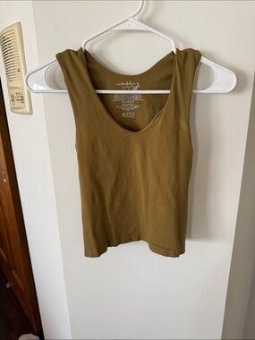Free people Scoop Neck Tank in Olive